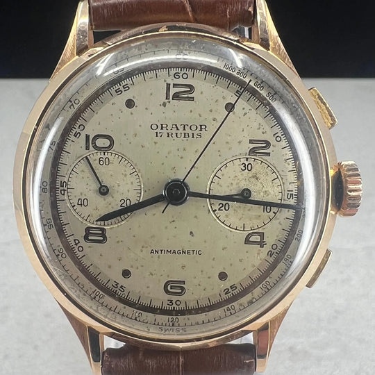 Orator Chronograph 18K gull c.1960