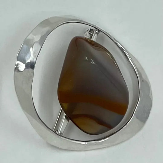 925s brosje m/stein 55x45mm Tone Vigeland