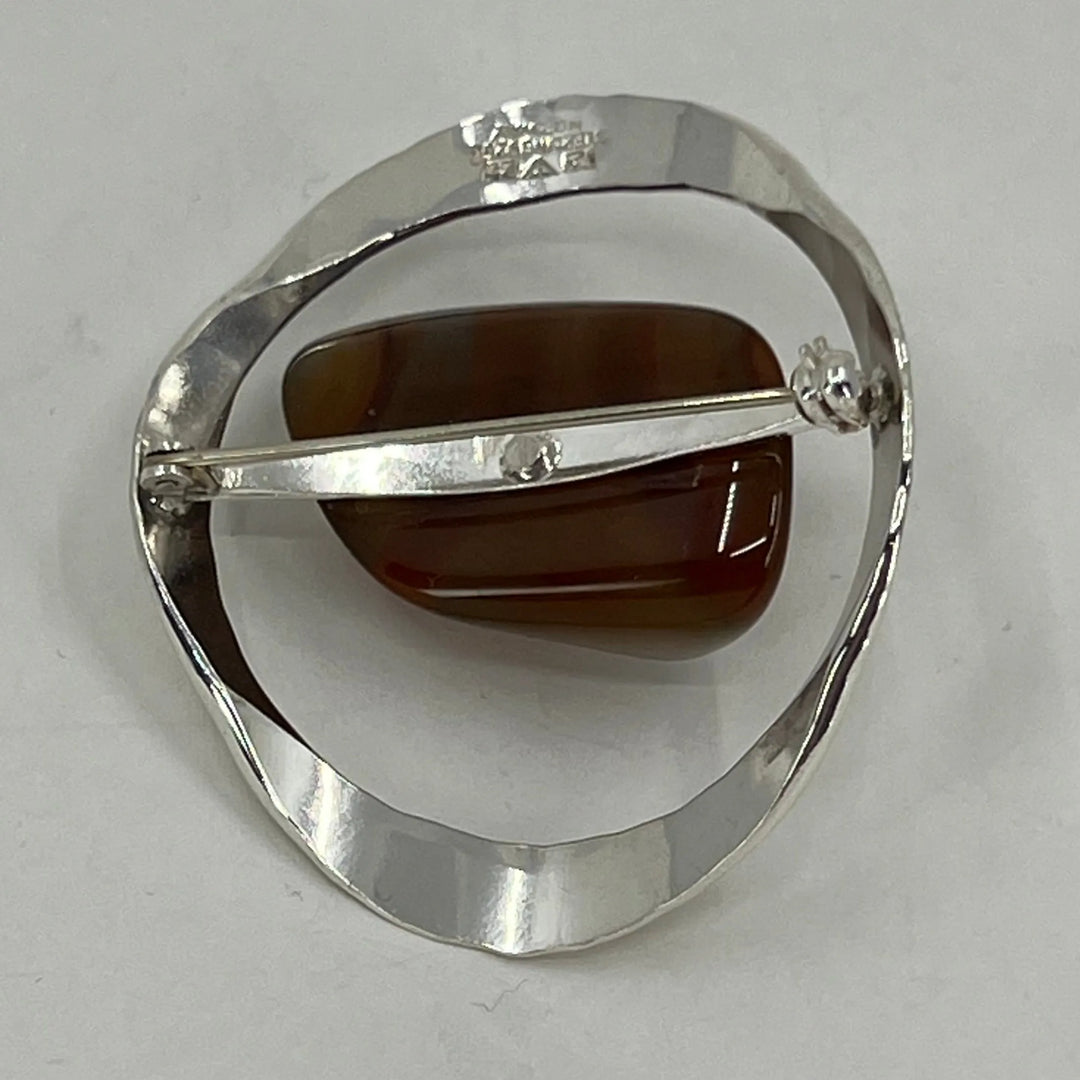 925s brosje m/stein 55x45mm Tone Vigeland