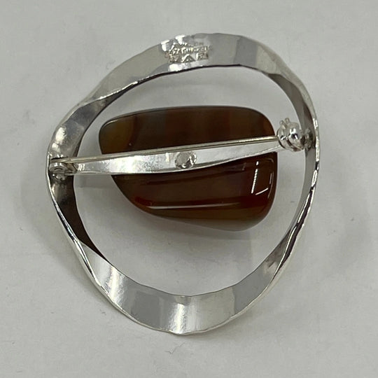 925s brosje m/stein 55x45mm Tone Vigeland