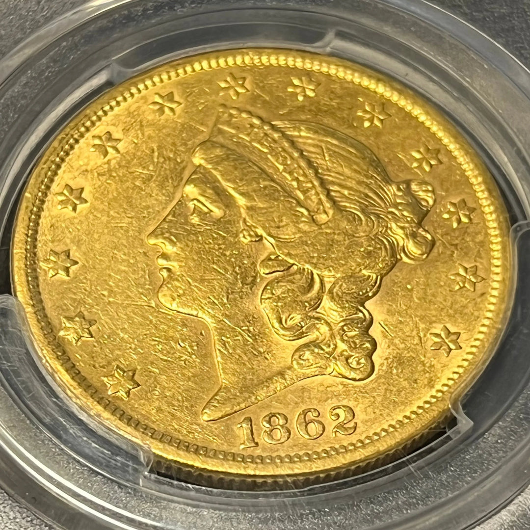 $20 1862-S PCGS AU53