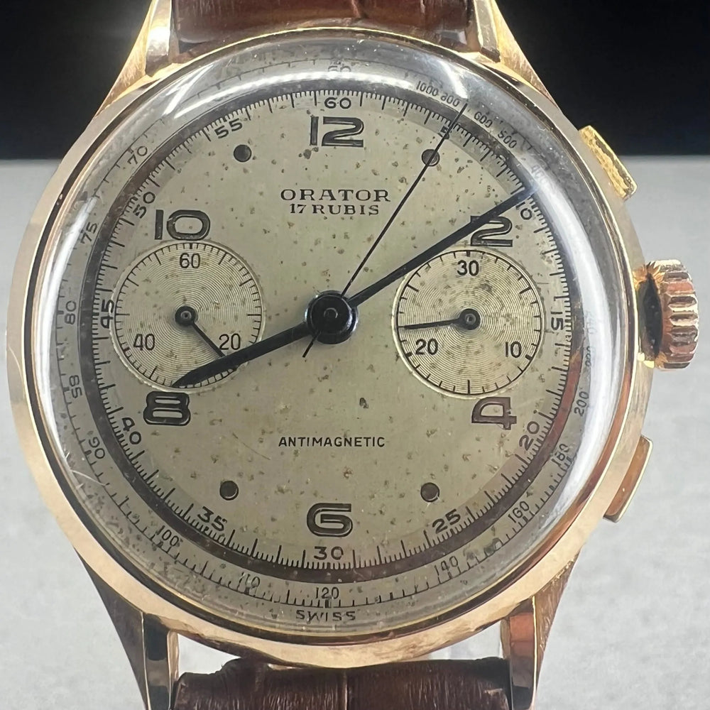 Orator Chronograph 18K gull c.1960