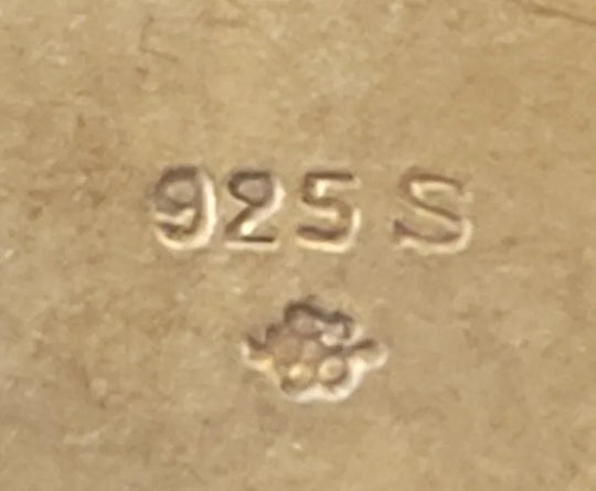 Brosje med emalje O.F.Hjortdahl 925s