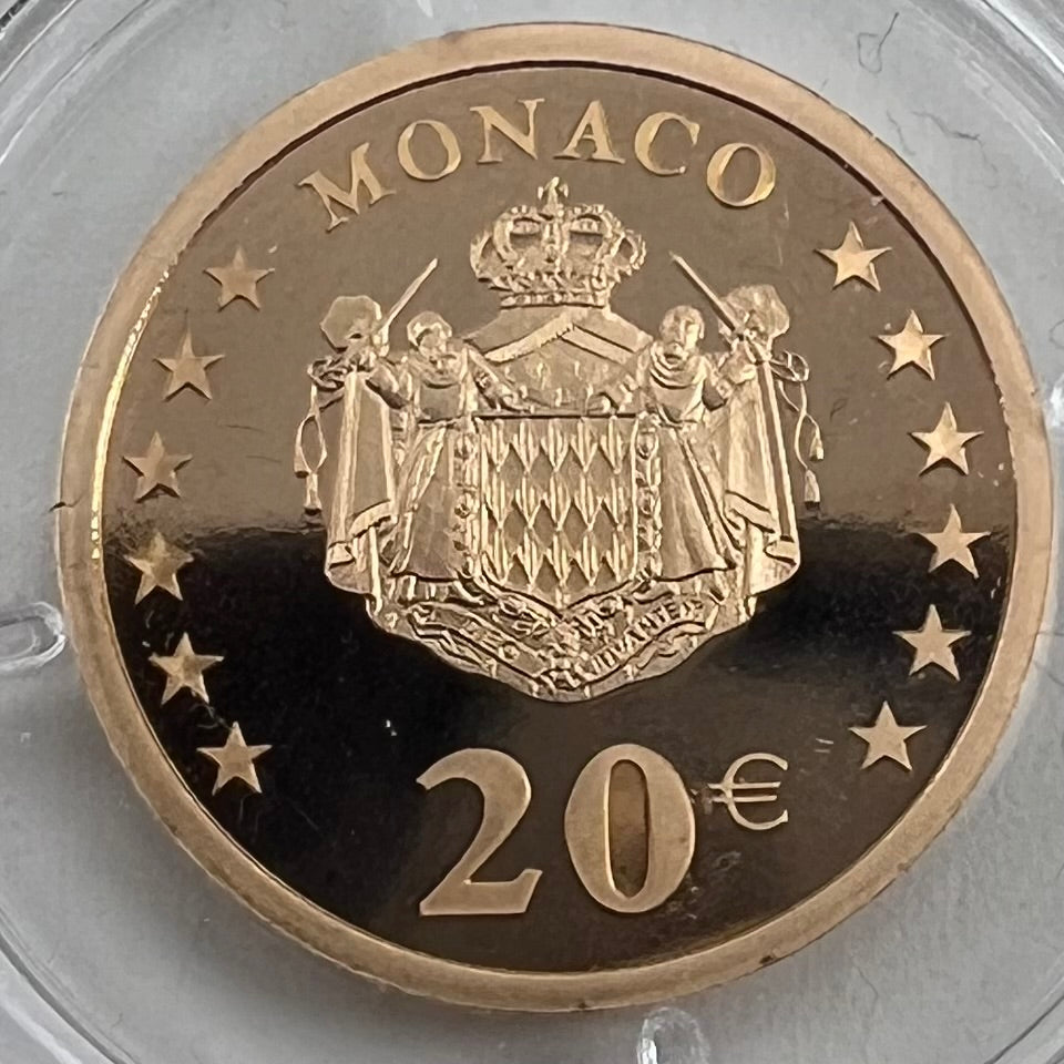 6.45g .900Au (SPOT) 2002 20€ Monaco