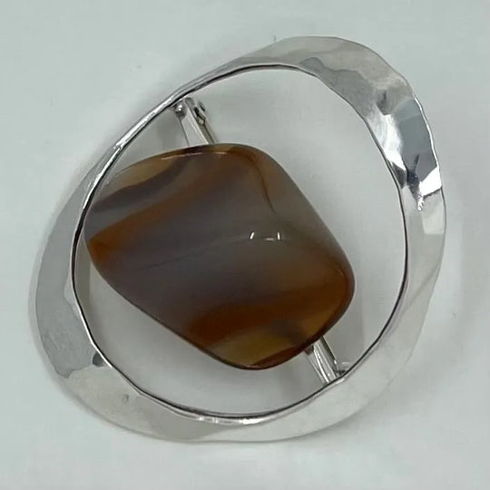 925s brosje m/stein 55x45mm Tone Vigeland