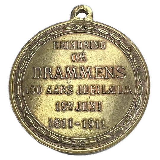 Drammens 100års jubileum 1911 medalje