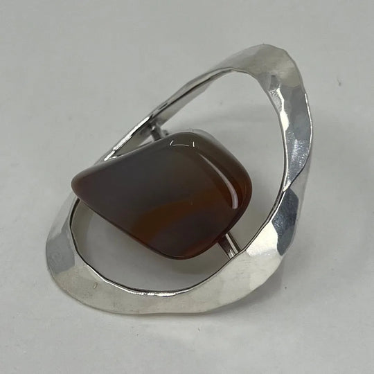 925s brosje m/stein 55x45mm Tone Vigeland