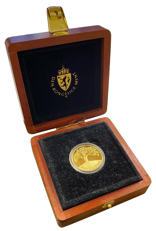 16.97g .917Au (1/2oz) (SPOT)Tusenårsmynten i skrin fra Samlerhuset