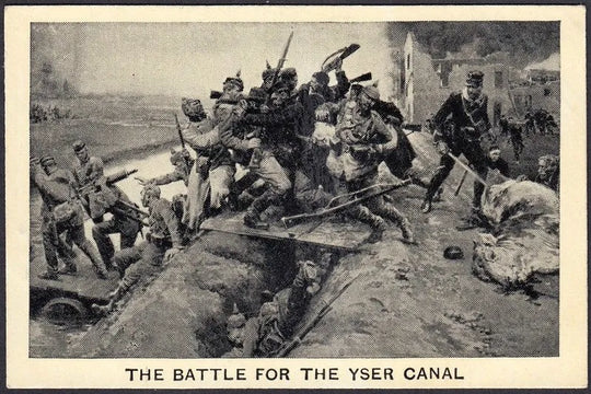 Slaget ved Yser 1914 1.verdenskrig Belgisk minnemedalje i sølvforgylt kobber