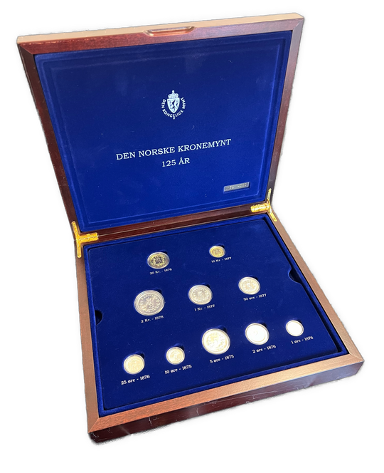 96.3g .925Ag (SPOT) Den Norske Kronemynt 125år sett fra Samlerhuset