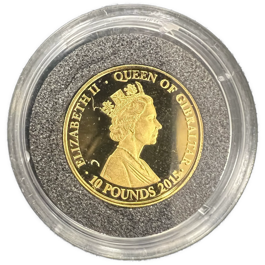 3.11g .999Au (SPOT) 10 Pounds 2015 Gibraltar