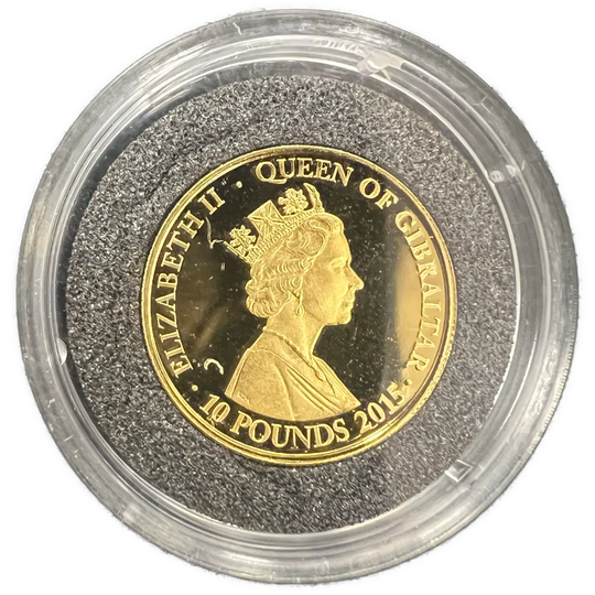 3.11g .999Au (SPOT) 10 Pounds 2015 Gibraltar