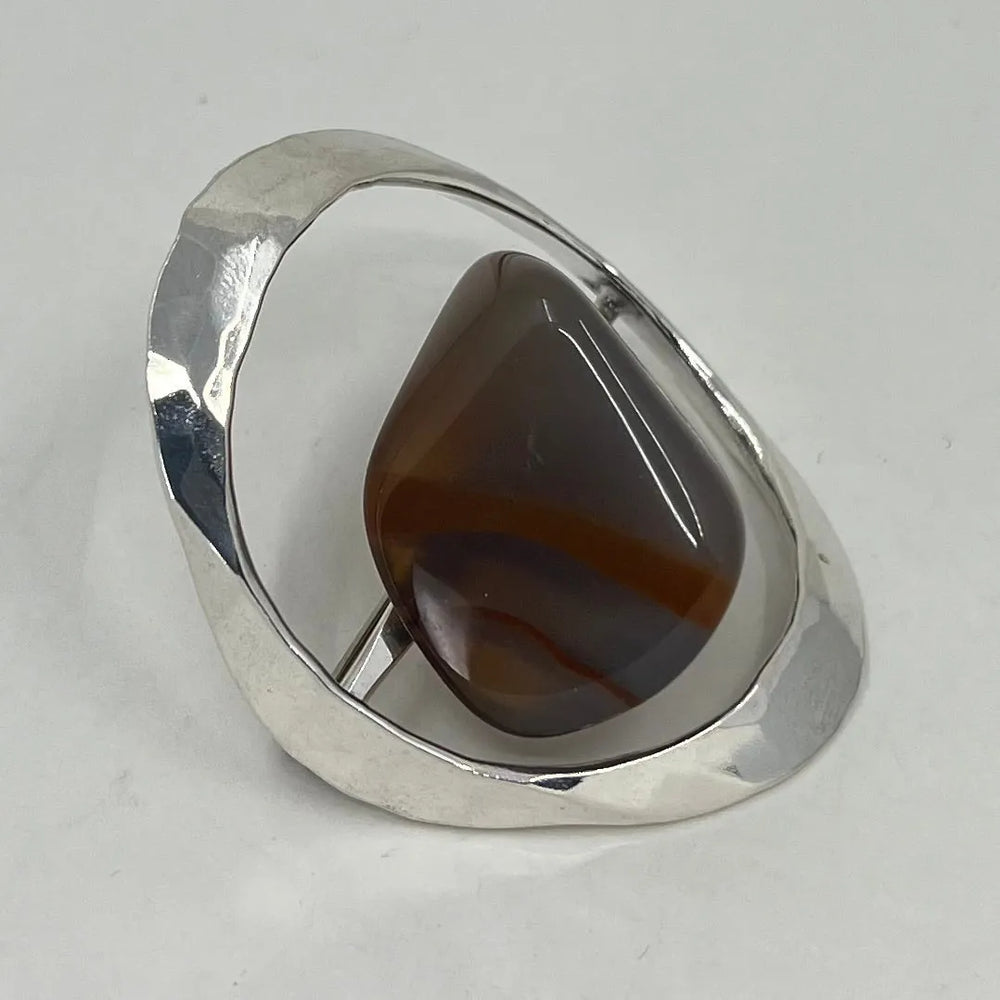 925s brosje m/stein 55x45mm Tone Vigeland