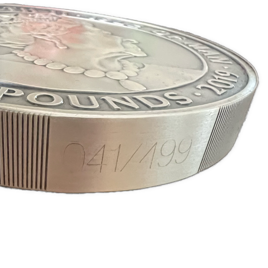 1KG .999Ag 2019 100 Pounds Isle of Man «Vikingarven» fra Samlerhuset