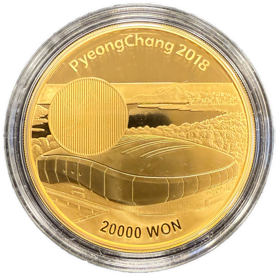 1/2oz .999Au (Spot+2%) 20,000 Won 2018 PyeongChang Winter Olympics
