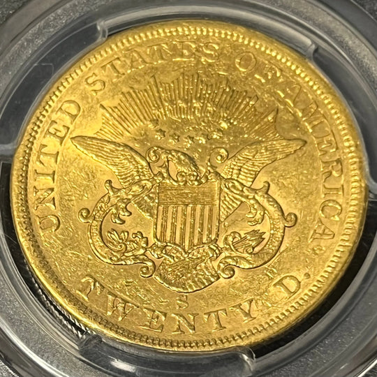 $20 1862-S PCGS AU53
