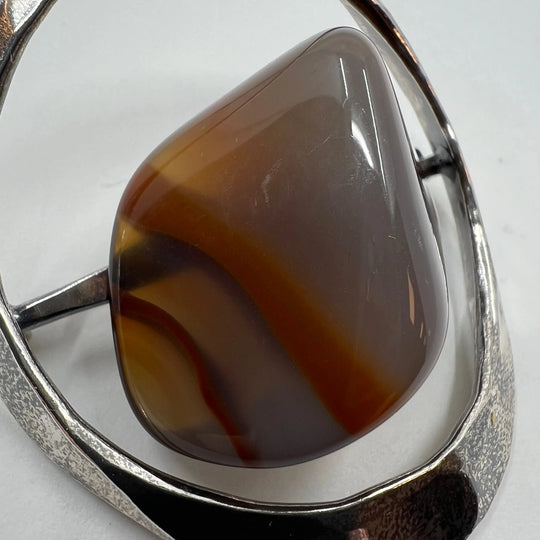 925s brosje m/stein 55x45mm Tone Vigeland