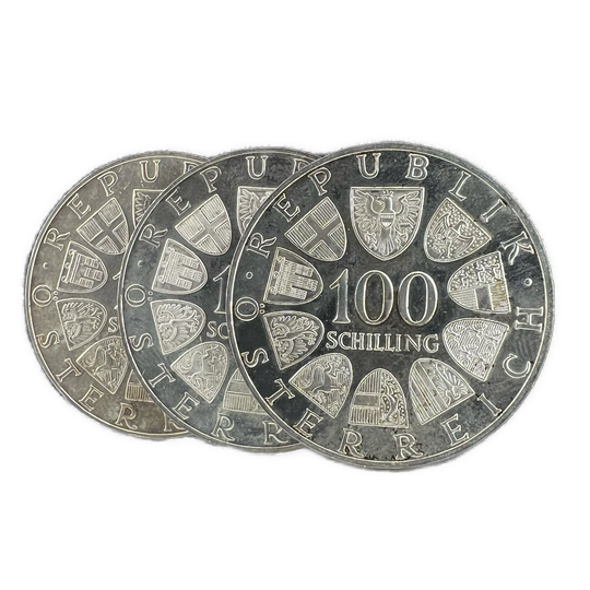 71.4g .925Ag (SPOT) 3x100 Schilling Østerrike 1976-79