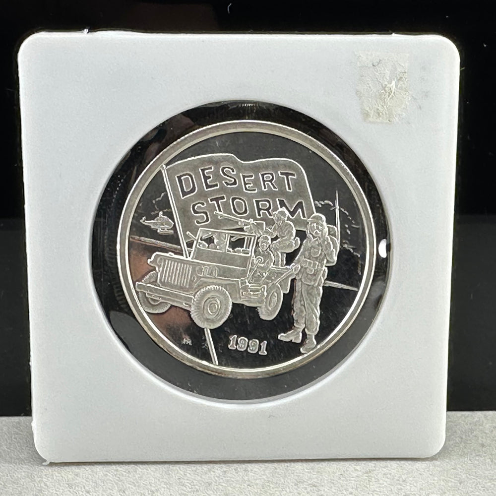 1oz .999Ag $5 New Queensland Mint Desert Storm 1991