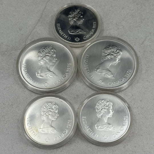 170,1g .925Ag (SPOT+5%)commemorative Olympic Coins Montréal Canada 1976