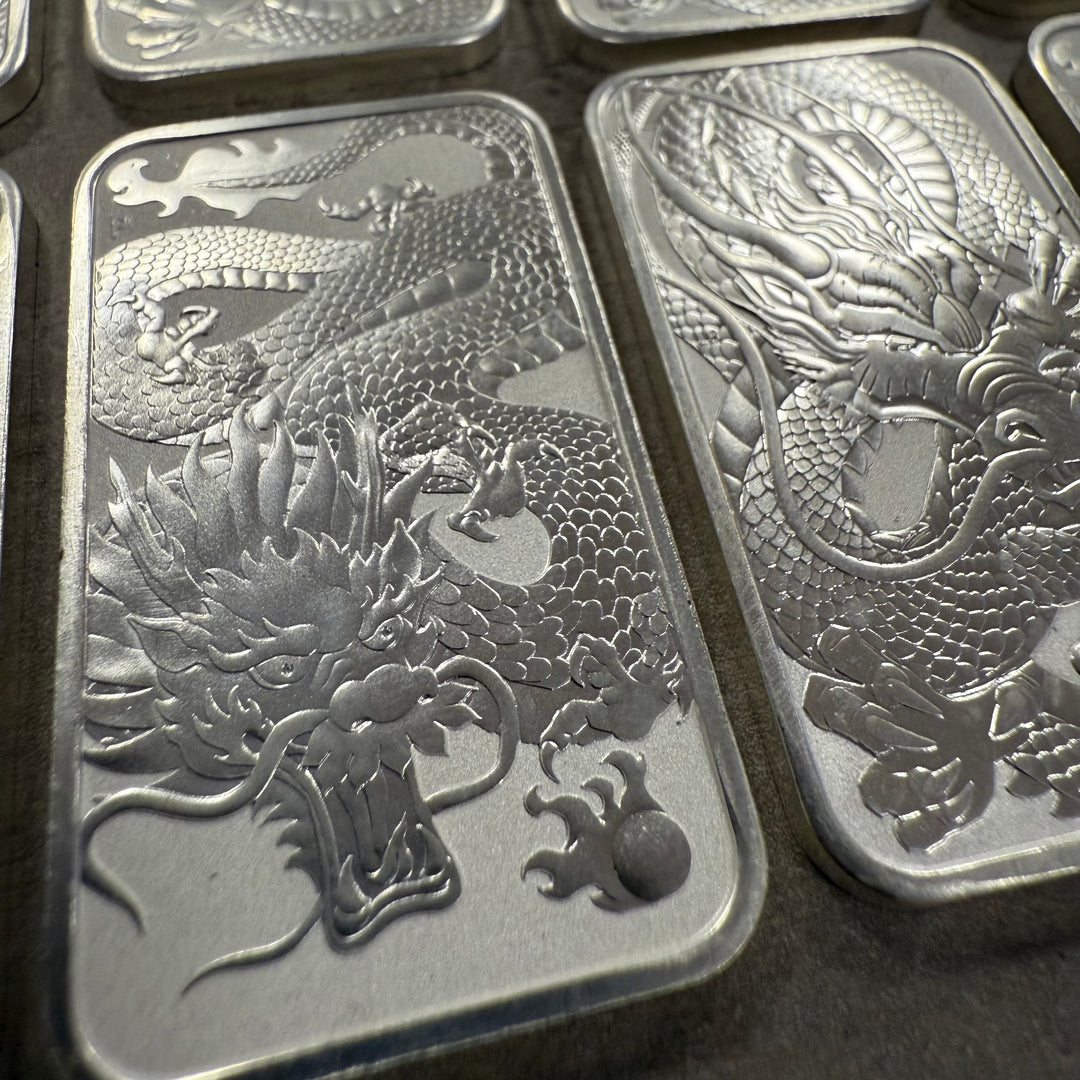 9oz .999Ag 1 Dollar Australia 2021-22 «Year of the Dragon»