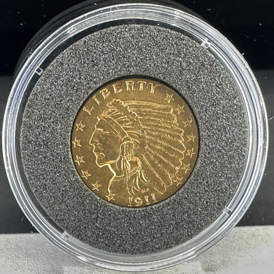 4,18g .900Au $2 1/2USA Indian Head 1911
