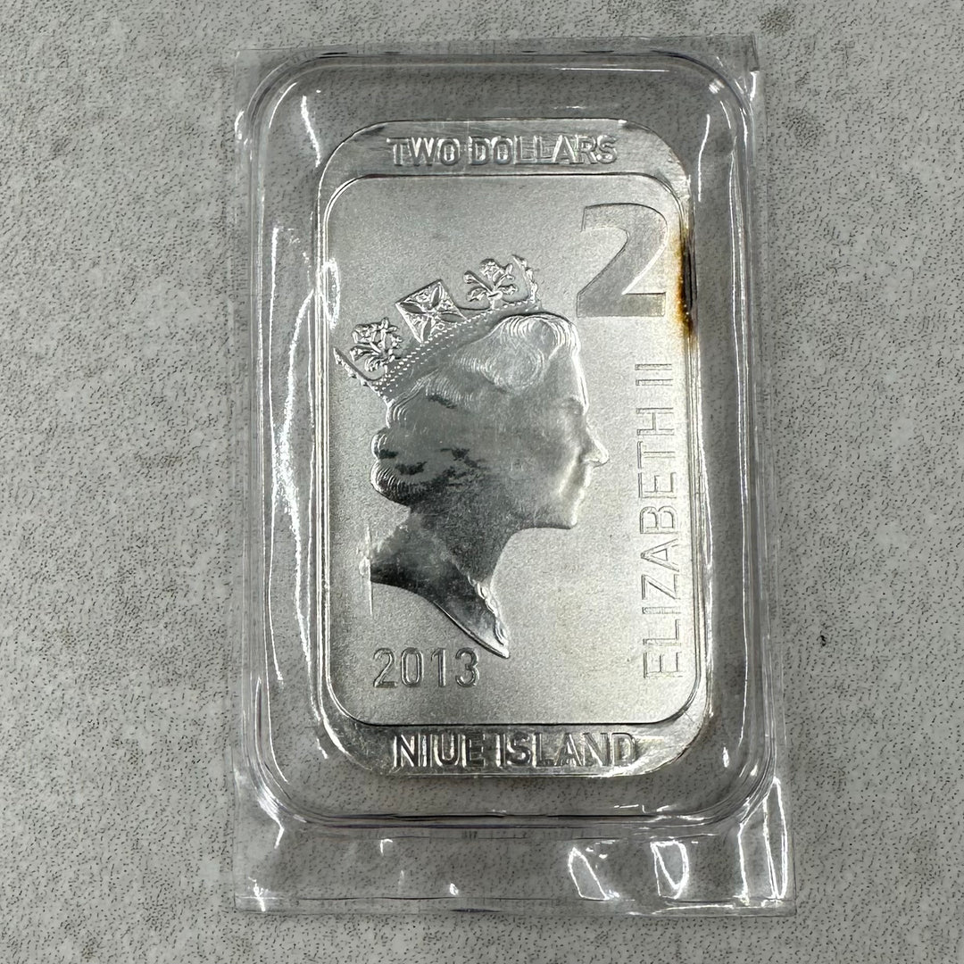 1oz.999Ag (SPOT+5%)$2 NIUE ISLAND 2013(Vakumpakket)(Patina)