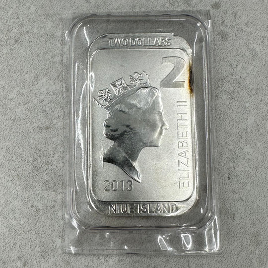 1oz.999Ag (SPOT+5%)$2 NIUE ISLAND 2013(Vakumpakket)(Patina)