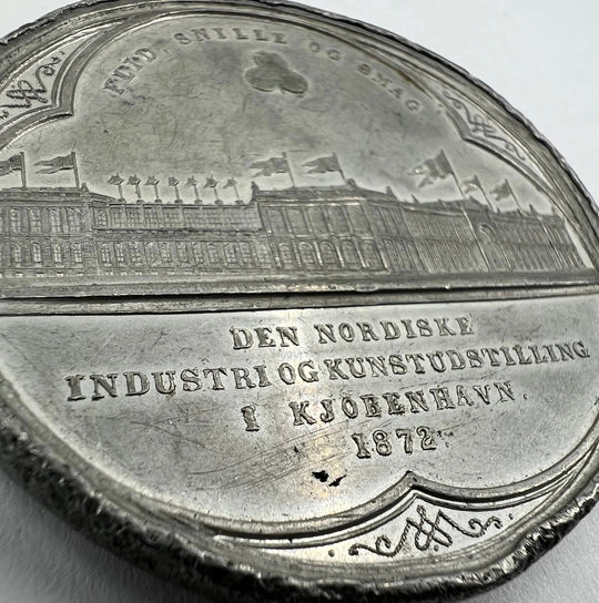 Den Nordiske Industri og Kunstutstilling i Kjøbenhavn 1872 medalje i tinn