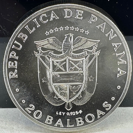 129,6g .925Ag 20Balboas Panama 1971
