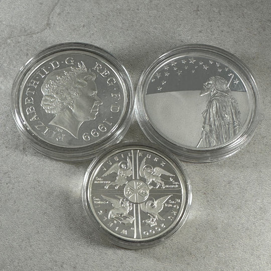 65.4g .999Ag Net (SPOT) 3stk Millennium Minnemynter