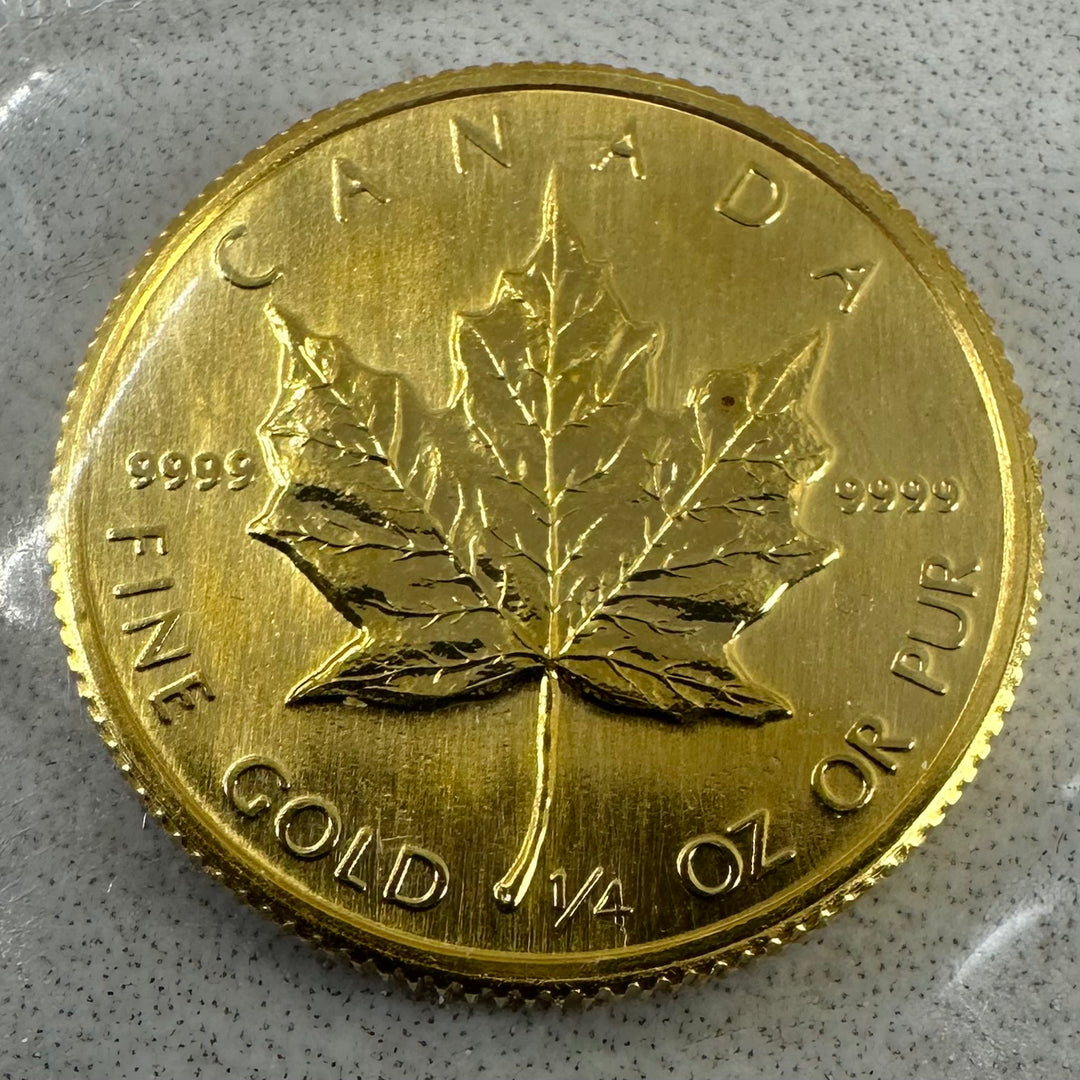 1/4oz .999Au Maple Leaf 1986 (vakumpakket)