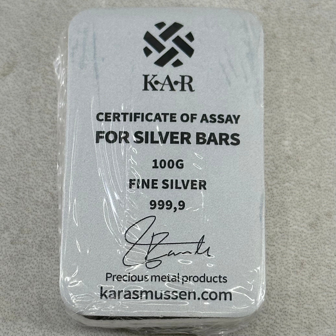 100g .999Ag KAR Barre