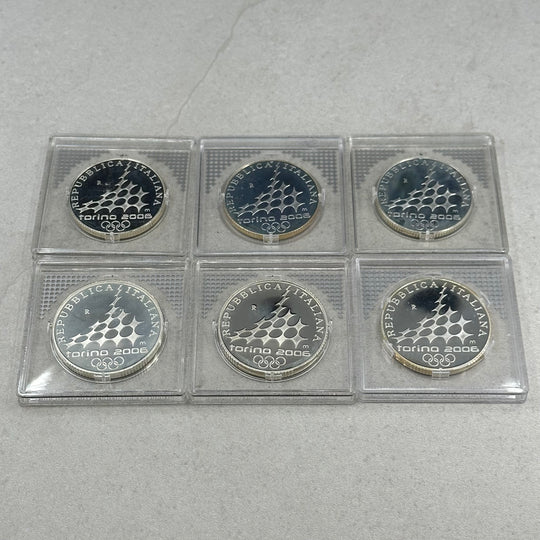 108g .925Ag(SPOT)commemorative coins Torino 2006 Italia 5€/10€