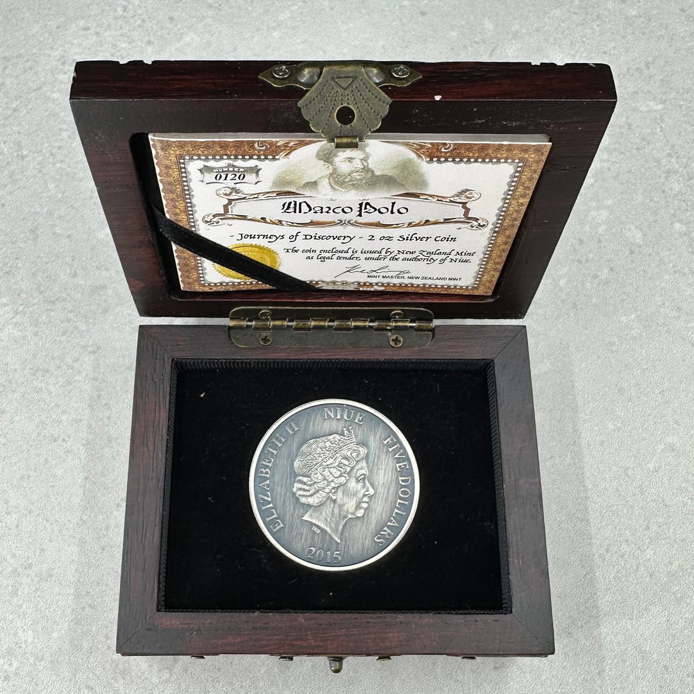 2oz .999Ag $5 Niue 2015 i skrin