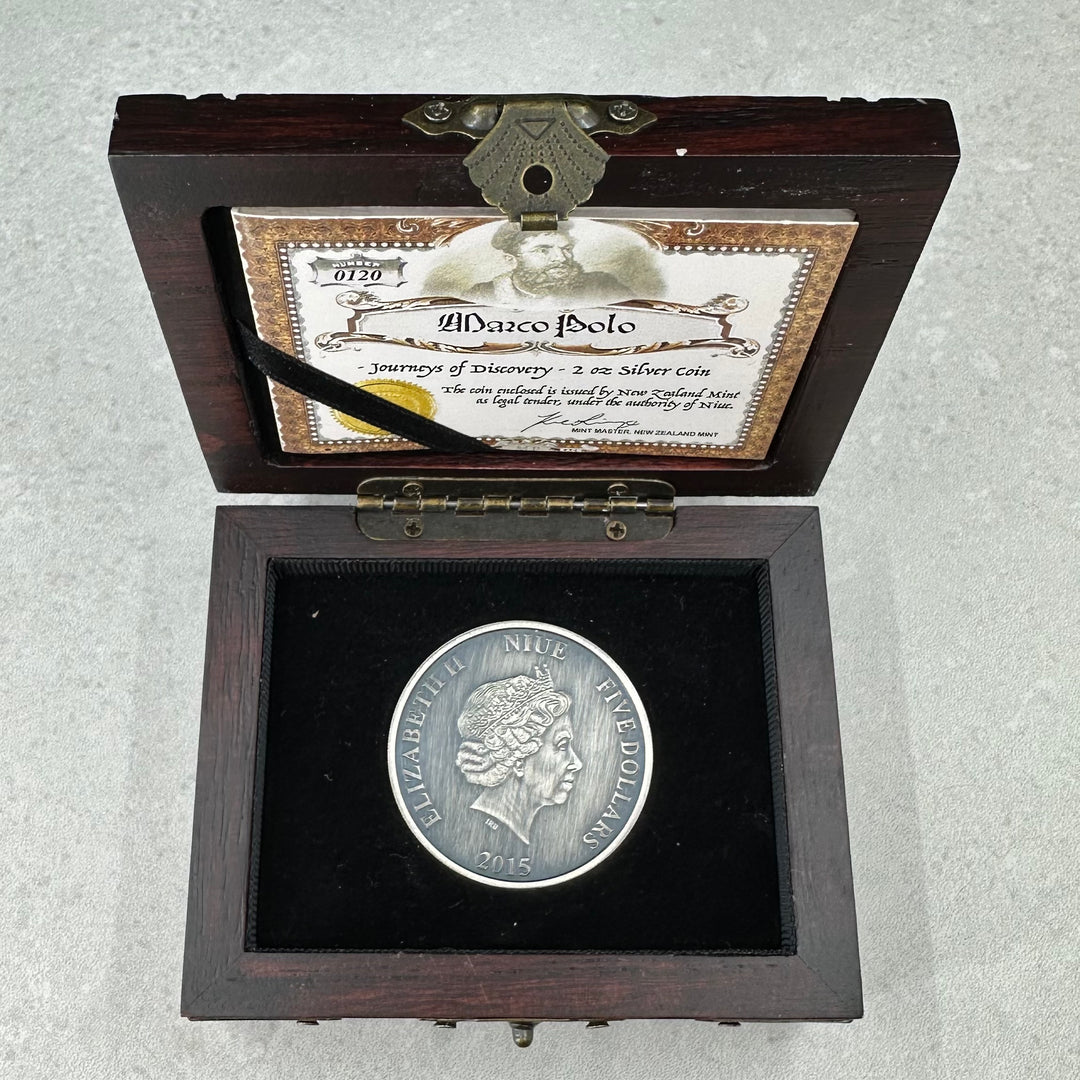 2oz .999Ag $5 Niue 2015 i skrin