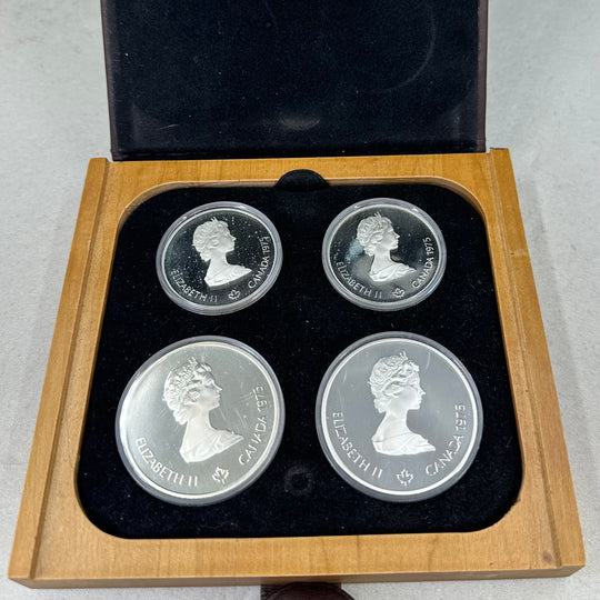 145,8g .925Ag 5Dollar/10Dollar Canada 1975(Montreal 1976)i boks