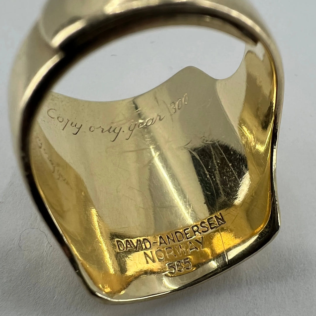 14K gullring David Andersen «Saga serien» Justerbar størrelse