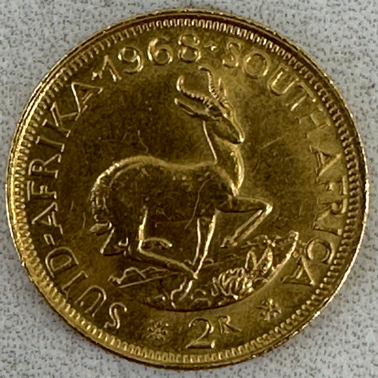 7,98g .917Au 2Rand Sør Afrika 1968