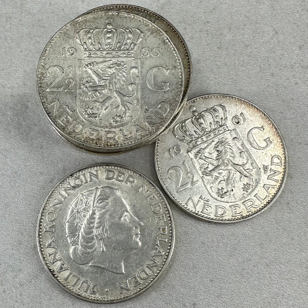 150g .720Ag 2 1/2 Gulden Nederland 1959-1966