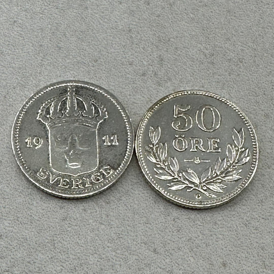 90g .999Ag (SPOT) 30STK 50Øre Sverige 1911-1939