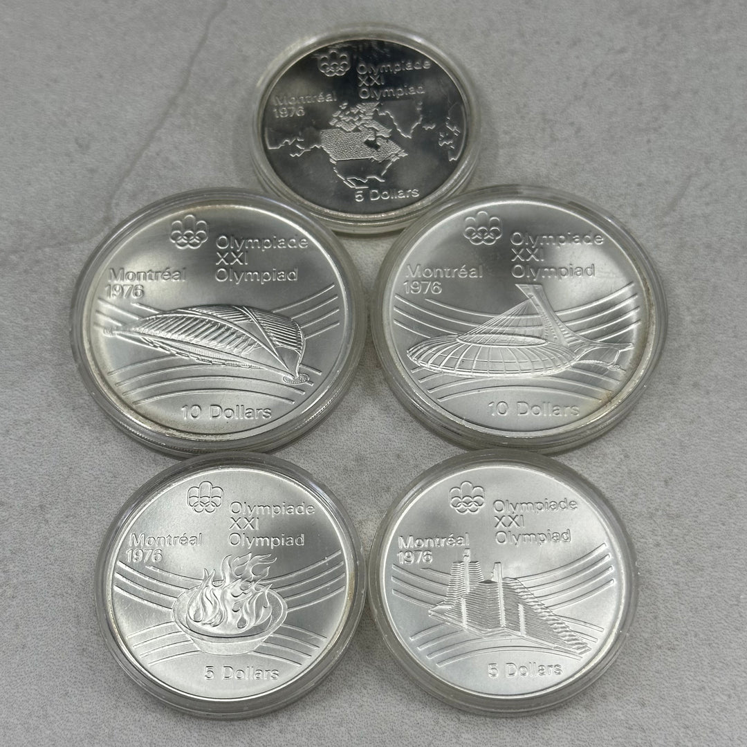 170,1g .925Ag (SPOT+5%)commemorative Olympic Coins Montréal Canada 1976