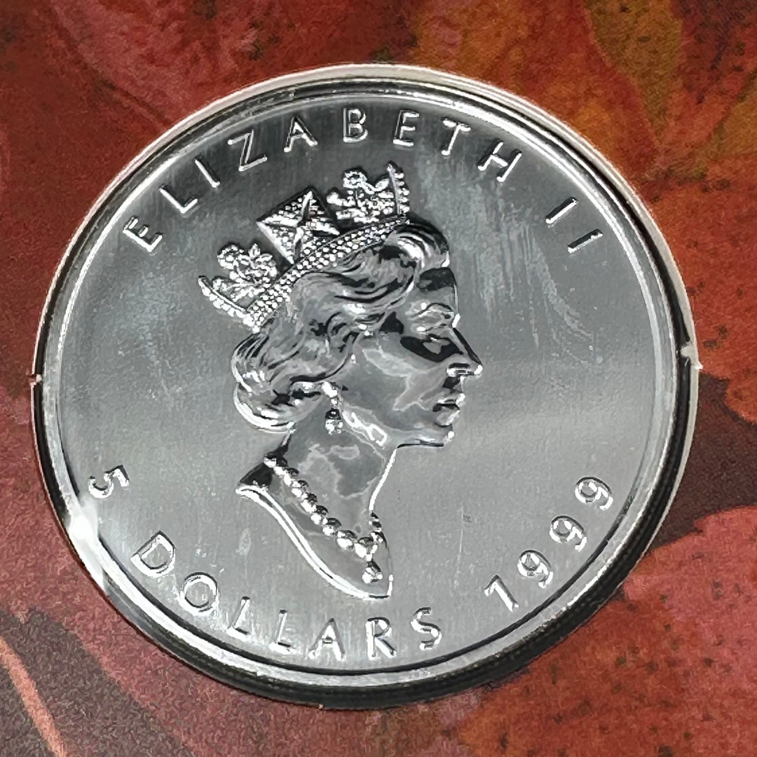 1oz .999Ag Colorized Maple Leaf 1999