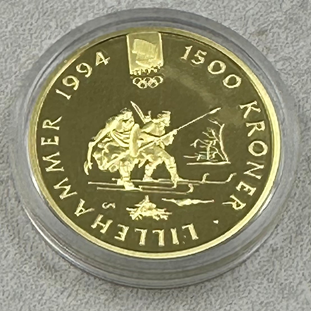 16,96g .917Au 1500kr Norge 1992 Lillehammer OL