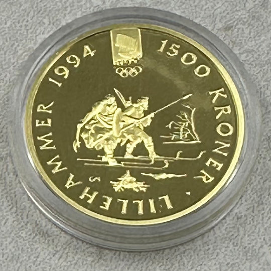 16,96g .917Au 1500kr Norge 1992 Lillehammer OL