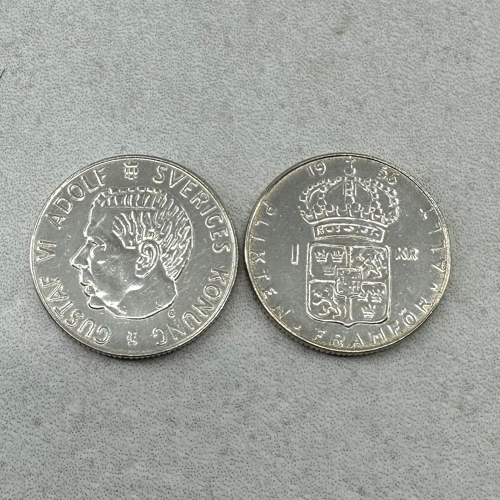 140g .999Ag (SPOT) 50STK 1 Krone Sverige 1953-1968 (Renset)