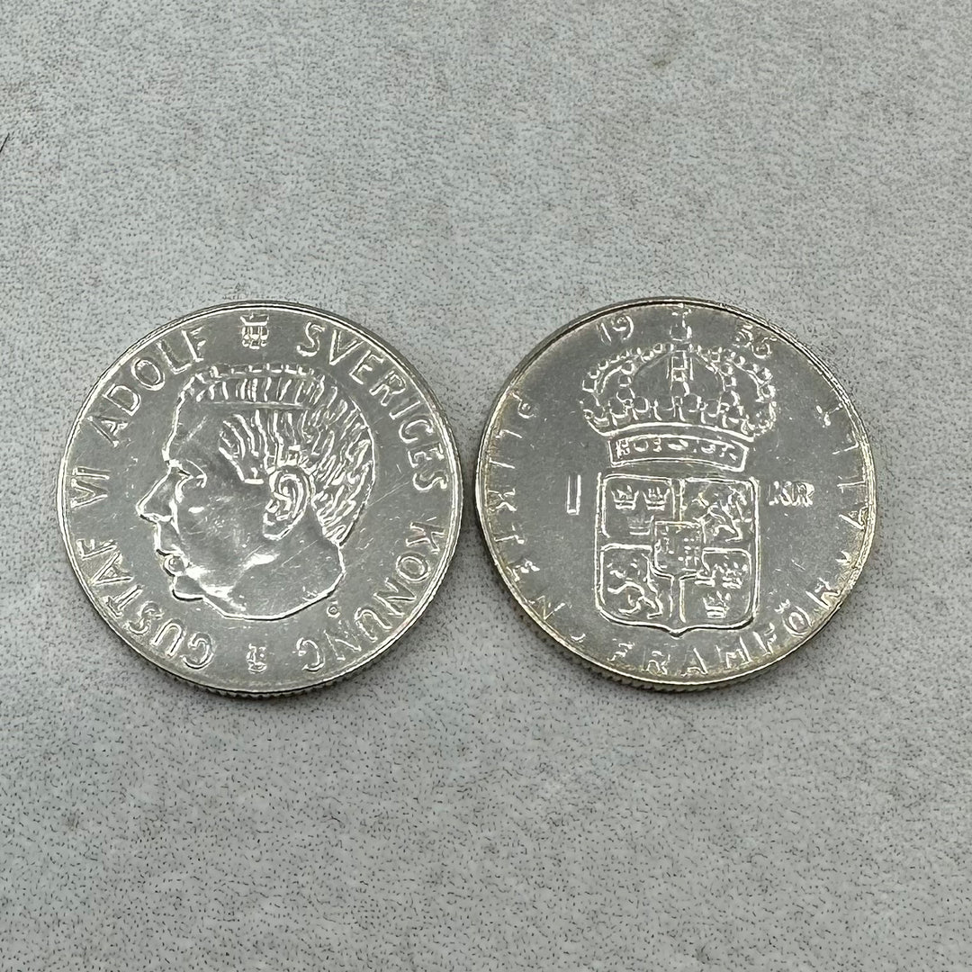 140g .999Ag (SPOT) 50STK 1 Krone Sverige 1953-1968 (Renset)