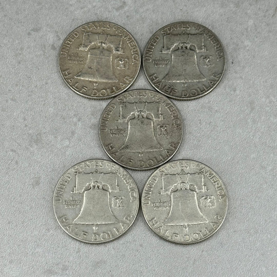 62,5g 900Ag(SPOT)Franklin Half Dollars 1952-63