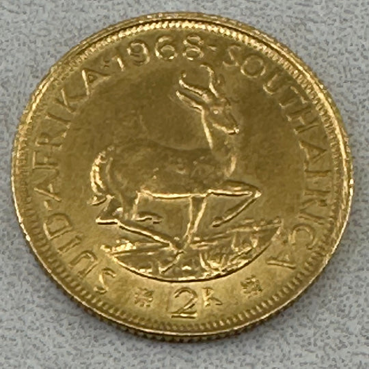 7,98g .917Au 2Rand Sør Afrika 1968