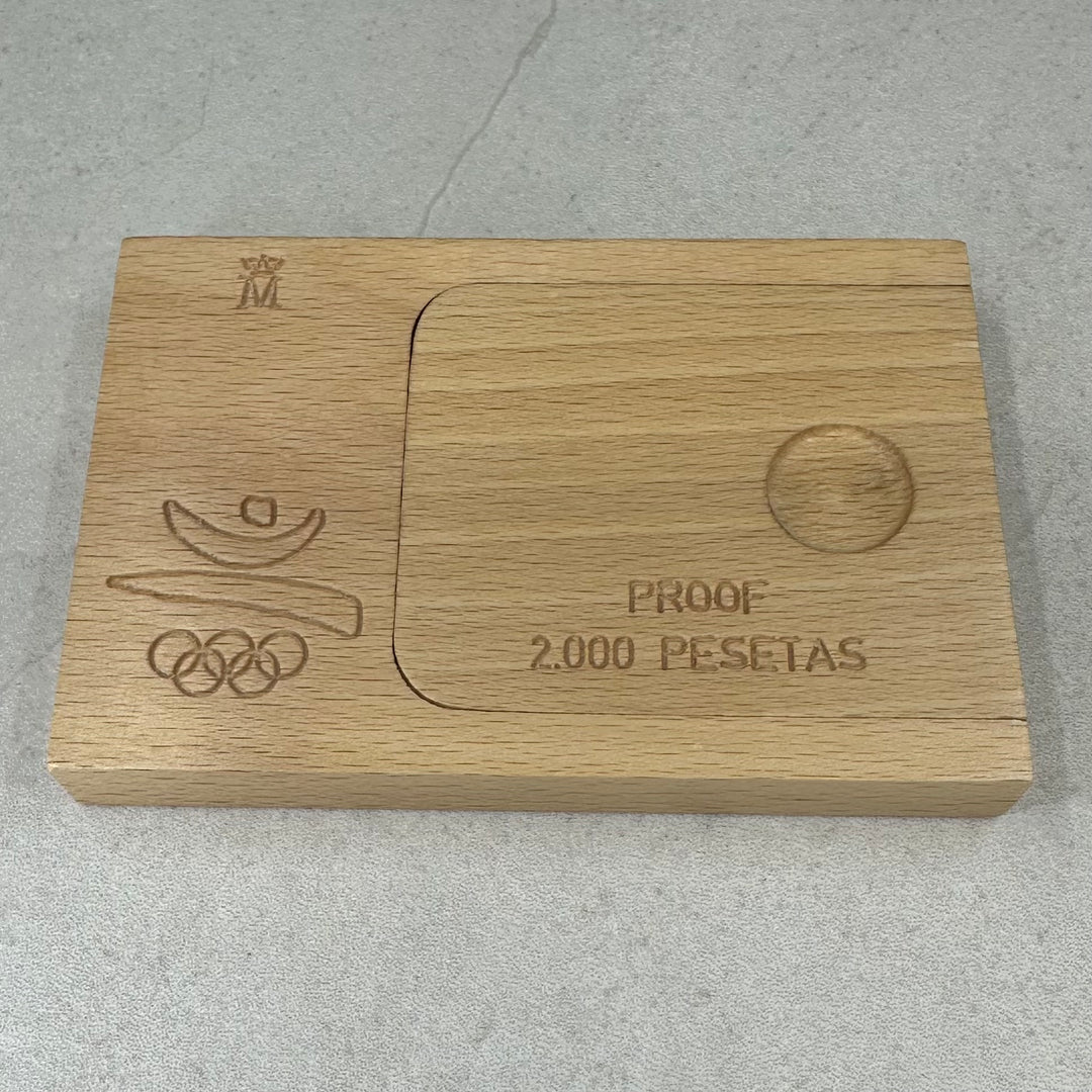 27g .925Ag 2000Pesetas Spania 1990(skrin,serfikat og eske)